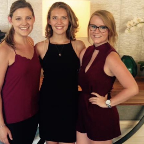 TopShop Maroon Romper - Open back - Size 2 - Picture 2 of 6